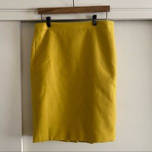 J Crew mustard wool pencil skirt